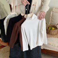 Einfacher Stil Einfarbig Baumwolle T-shirts & Blusen main image 1