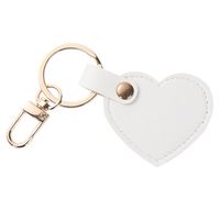 Cute Heart Shape Pu Leather Keychain sku image 7