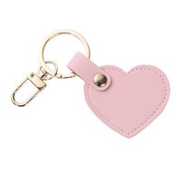 Cute Heart Shape Pu Leather Keychain sku image 6