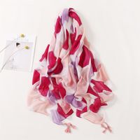Women's Simple Style Ink Painting Cotton Printing Scarf main image 5