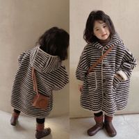 Streetwear Stripe Polyester Girls Outerwear sku image 6