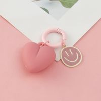 Cute Pastoral Heart Shape Resin Women's Bag Pendant Keychain sku image 1