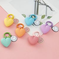 Cute Pastoral Heart Shape Resin Women's Bag Pendant Keychain main image 5