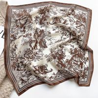 Women's Sweet Flower Mulberry Silk Silk Scarf sku image 3