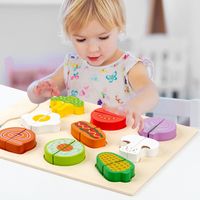 Table & Floor Games Toddler(3-6years) Fruit Wood Toys main image 3