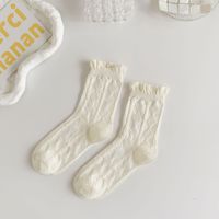 Frau Einfacher Stil Bogenknoten Nylon Baumwolle Crew Socken Ein Paar sku image 4