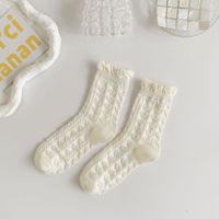 Frau Einfacher Stil Bogenknoten Nylon Baumwolle Crew Socken Ein Paar sku image 3