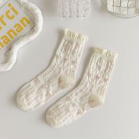 Frau Einfacher Stil Bogenknoten Nylon Baumwolle Crew Socken Ein Paar sku image 6