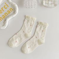 Frau Einfacher Stil Bogenknoten Nylon Baumwolle Crew Socken Ein Paar sku image 9