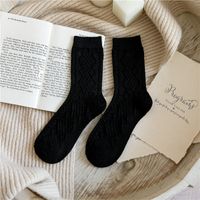 Femmes Style Simple Couleur Unie Mélange Crew Socks Une Paire sku image 2