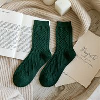 Women's Simple Style Solid Color Blending Crew Socks A Pair sku image 1