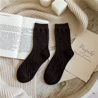 Femmes Style Simple Couleur Unie Mélange Crew Socks Une Paire sku image 4