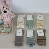 Women's Japanese Style Stripe Cotton Crew Socks A Pair main image 2