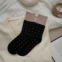 Women's Japanese Style Polka Dots Cotton Crew Socks A Pair sku image 2