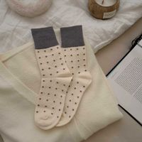 Women's Japanese Style Polka Dots Cotton Crew Socks A Pair sku image 1