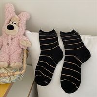 Femmes Style Japonais Bande Coton Crew Socks Une Paire sku image 8