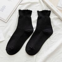 Femmes De Base Style Classique Couleur Unie Coton Crew Socks Une Paire sku image 3