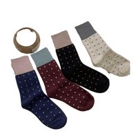 Women's Japanese Style Polka Dots Cotton Crew Socks A Pair main image 2