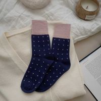Women's Japanese Style Polka Dots Cotton Crew Socks A Pair sku image 3