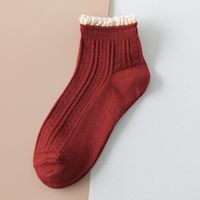 Women's Korean Style Solid Color Cotton Ankle Socks A Pair sku image 6