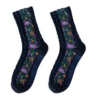 Women's Retro Ditsy Floral Cotton Crew Socks A Pair sku image 4