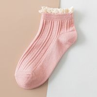 Mujeres Estilo Coreano Color Sólido Algodón Calcetines De Tobillo Un Par sku image 3