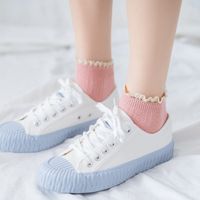 Women's Korean Style Solid Color Cotton Ankle Socks A Pair main image 3