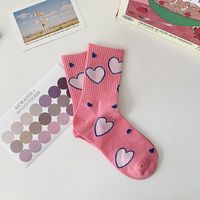Women's Casual Japanese Style Sweet Letter Fruit Flower Cotton Crew Socks A Pair sku image 4