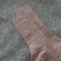 Frau Japanischer Stil Gitter Wolle Crew Socken Ein Paar sku image 7