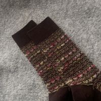 Frau Japanischer Stil Gitter Wolle Crew Socken Ein Paar sku image 5