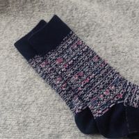 Frau Japanischer Stil Gitter Wolle Crew Socken Ein Paar sku image 9