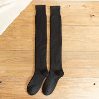 Women's Simple Style Solid Color Polyacrylonitrile Fiber Jacquard Over The Knee Socks A Pair sku image 1
