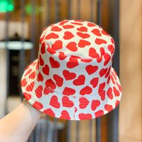 Femmes Mignon Pastorale Fraise Impression Avant-toit Large Chapeau Seau sku image 3