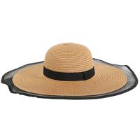 Women's Cartoon Style Cute Simple Style Solid Color Straps Big Eaves Straw Hat main image 3