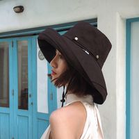 Women's Basic Simple Style Solid Color Crimping Bucket Hat sku image 2