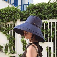 Women's Basic Simple Style Solid Color Crimping Bucket Hat main image 2