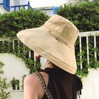 Women's Basic Simple Style Solid Color Crimping Bucket Hat sku image 5