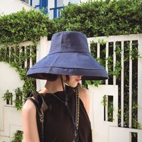 Women's Basic Simple Style Solid Color Crimping Bucket Hat sku image 4