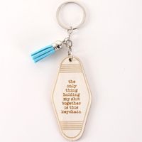 Style Simple Lettre Bois Unisexe Pendentif De Sac Porte-clés main image 5