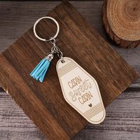 Style Simple Lettre Bois Unisexe Pendentif De Sac Porte-clés main image 4