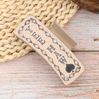 Women's Retro Simple Style Letter Pistol Cattle Pu Leather Hair Claws main image 3