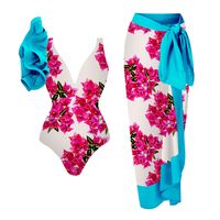 Women's Elegant Classic Style Flower 2 Pieces Set One Piece Swimwear main image 5