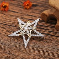 Ig Style Star Bicycle Copper Inlay Zircon Unisex Brooches main image 4