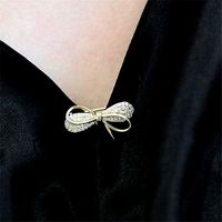 Elegant Simple Style Bow Knot Copper Inlay Zircon Women's Brooches main image 6