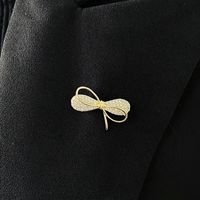 Elegant Simple Style Bow Knot Copper Inlay Zircon Women's Brooches main image 4