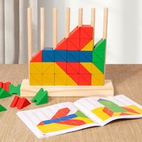 Bauspielzeug Kleinkind (3-6 Jahre) Farbblock Holz Spielzeug main image 5