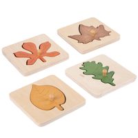 Puzzles Toddler(3-6years) Leaves Wood Toys main image 4