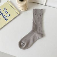 Femmes Décontractée Bloc De Couleur Coton Crew Socks Une Paire sku image 4