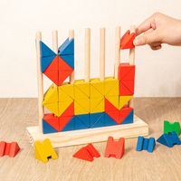 Bauspielzeug Kleinkind (3-6 Jahre) Farbblock Holz Spielzeug main image 3