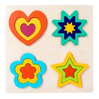 Puzzles Toddler(3-6years) Triangle Round Wood Toys sku image 2